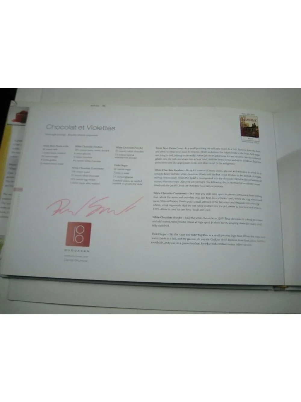 The Colors Of Dessert Hardcover Cookbook Battman Signed by Several Chefs STAINED